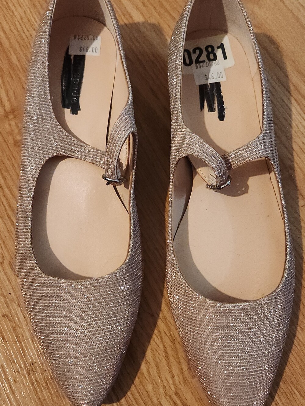 Kate Spade Sparkling Women's Mary Jane Flats - Champagne